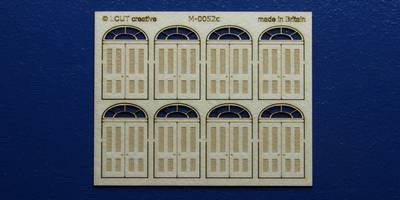 M 00-52c OO gauge kit of 8 double doors with round transom type 4